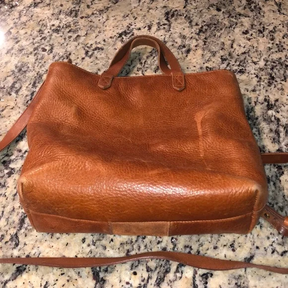 Madewell Brown Leather & Suede Tote Crossbody - Picture 5 of 8